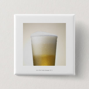 Chapa Cuadrada cerveza con la cabeza espumosa