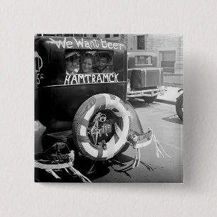 Chapa Cuadrada Cerveza de prohibición de la cosecha, queremos cer