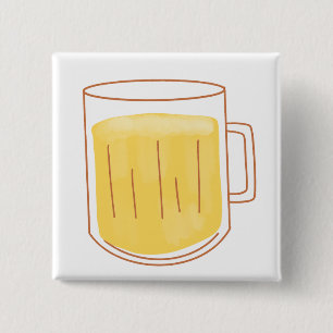 Chapa Cuadrada Cerveza de vaso lleno