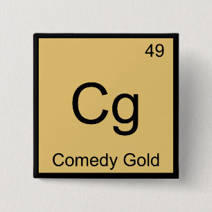 Chapa Cuadrada Cg - Química Oro Comedia Elemento Símbolo Camiseta