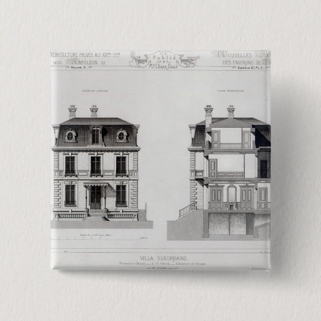 Chapa Cuadrada Chalet Suburbaine, Chasse primero en la nube del (Anverso)