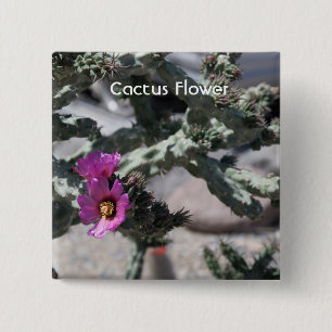 Chapa Cuadrada Challa Cactus en floración