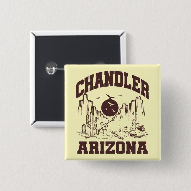 Chapa Cuadrada Chandler, Arizona (Anverso y reverso)