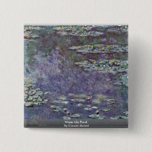 Chapa Cuadrada Charca del lirio de agua de Claude Monet
