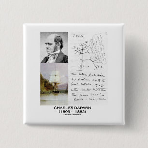Chapa Cuadrada Charles Darwin (beagle Phylogenetics de Darwin