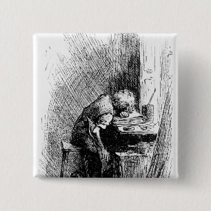 Chapa Cuadrada Charles Dickens en la fábrica que se ennegrece