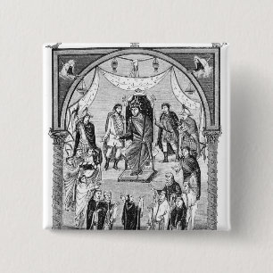 Chapa Cuadrada Charles el calvo, rey de Francia