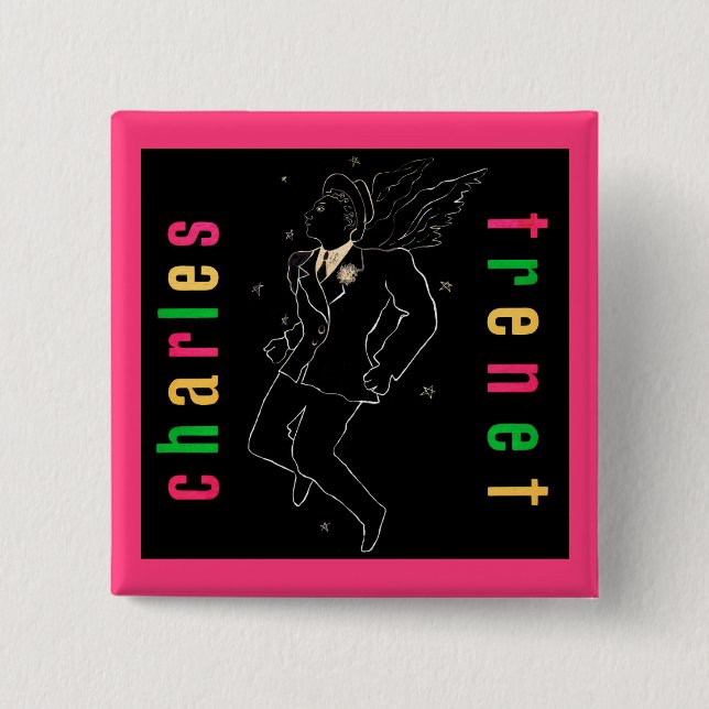 Chapa Cuadrada Charles Trenet (Anverso)