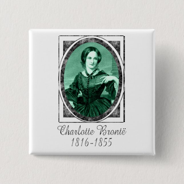 Chapa Cuadrada Charlotte Brontë (Anverso)