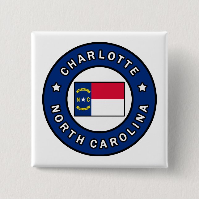 Chapa Cuadrada Charlotte Carolina del Norte (Anverso)