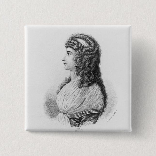 Chapa Cuadrada Charlotte von Stein, von llevado Schardt, tarde (Anverso)