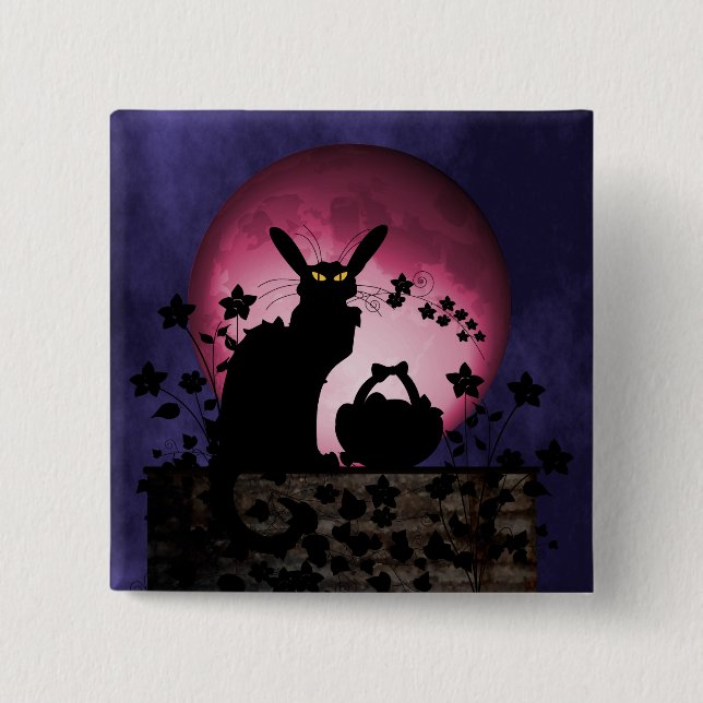 Chapa Cuadrada Chat Noir Easter (Anverso)