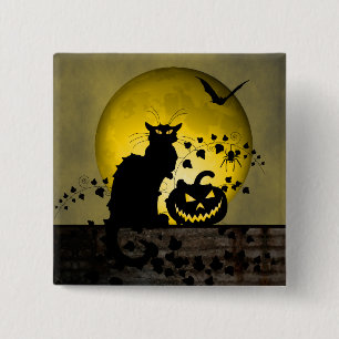 Chapa Cuadrada Chat Noir Halloween