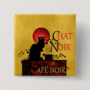 Chapa Cuadrada Chat Noir y Café Noir