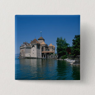 Chapa Cuadrada Chateau Chillon, Lago Ginebra, Cantón de Vaud,