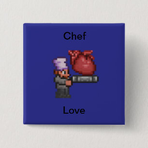 Chapa Cuadrada Chef Love Pin