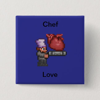 Chapa Cuadrada Chef Love Pin