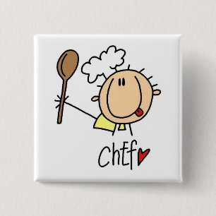 Chapa Cuadrada Chef masculino