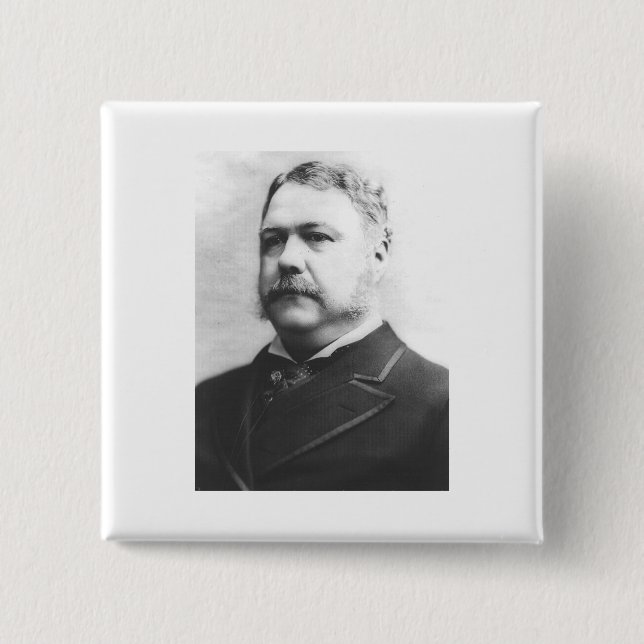 Chapa Cuadrada Chester A. Arthur 21ª Presidenta (Anverso)