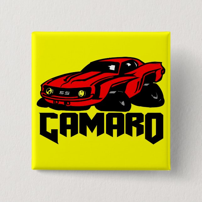 Chapa Cuadrada Chevrolet Camaro SS (Anverso)