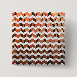 Chapa Cuadrada Chevron Tigre Naranja caliente y estampado negro
