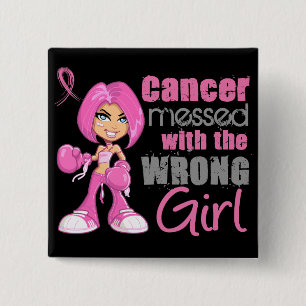 Chapa Cuadrada Chica 1 del combate del cáncer de pecho