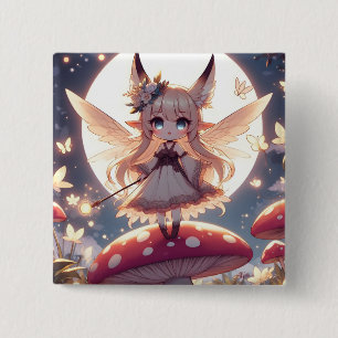 Chapa Cuadrada Chica Anime Pixie Hippie Luna Hada