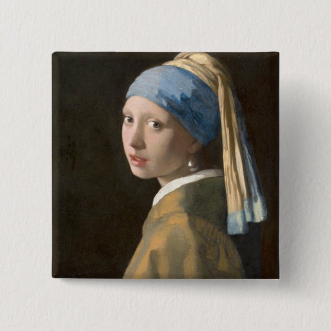Chapa Cuadrada Chica con Pearl Earring (Anverso)