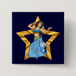 Chapa Cuadrada Chica de danza del vientre de la estrella