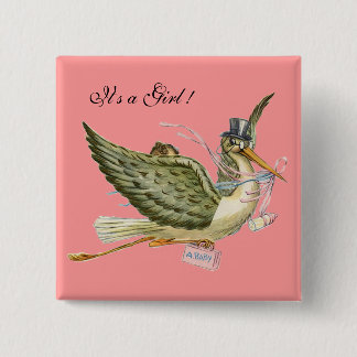 Chapa Cuadrada CHICA de HISTORIAS BABY SHOWER Pink It is a chica