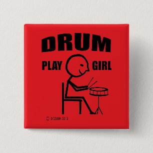 Chapa Cuadrada Chica de juego de tambor