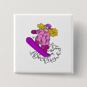 Chapa Cuadrada Chica de la snowboard
