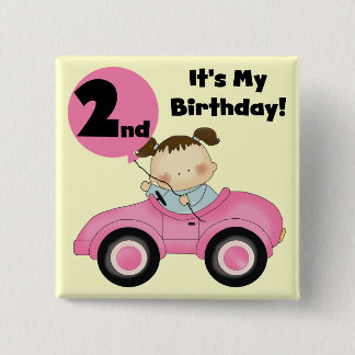 Chapa Cuadrada Chica en camisetas y regalos de segundo cumpleaños