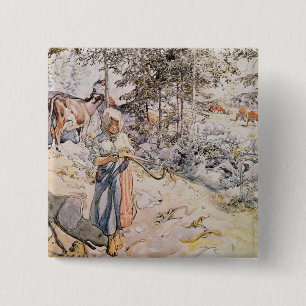 Chapa Cuadrada Chica joven que teje, 1905