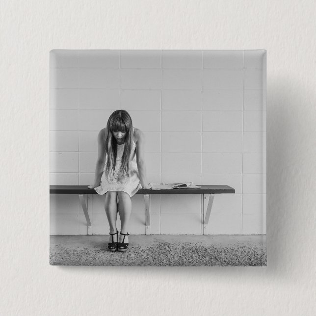 Chapa Cuadrada Chica preocupado (Anverso)