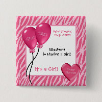 Chica rosado femenino Baby Shower del estampado de