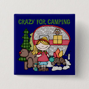 Chapa Cuadrada Chica rubio loco para acampar