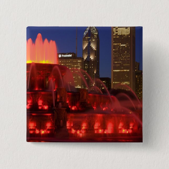 Chapa Cuadrada Chicago, Illinois, Fuente de Buckingham (Anverso)
