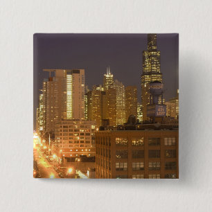 Chapa Cuadrada Chicago, Illinois, Skyline desde West Loop en