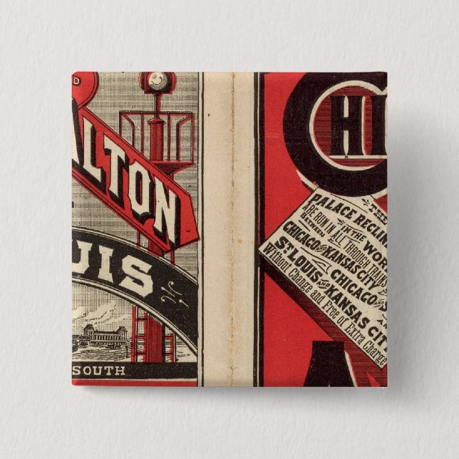 Chapa Cuadrada Chicago y Alton Railroad (Anverso)