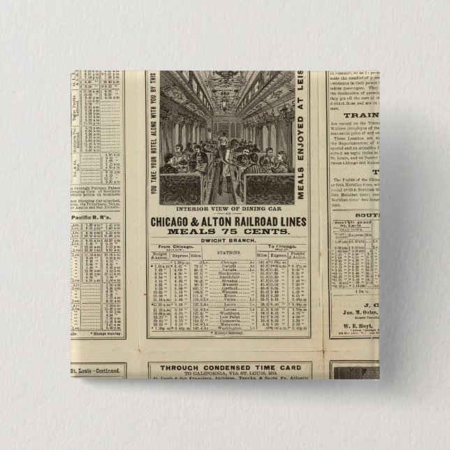 Chapa Cuadrada Chicago y Alton Railroad 2 (Anverso)