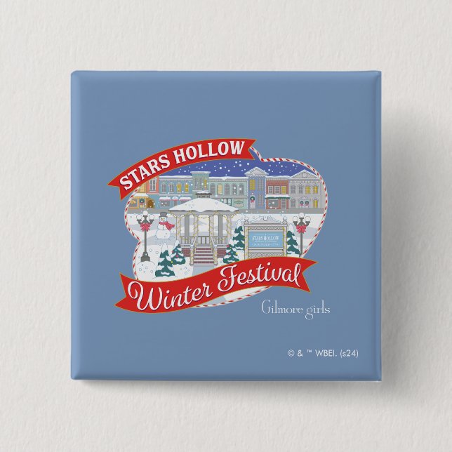 Chapa Cuadrada Chicas Gilmore | Festival de Invierno Stars Hollow (Anverso)
