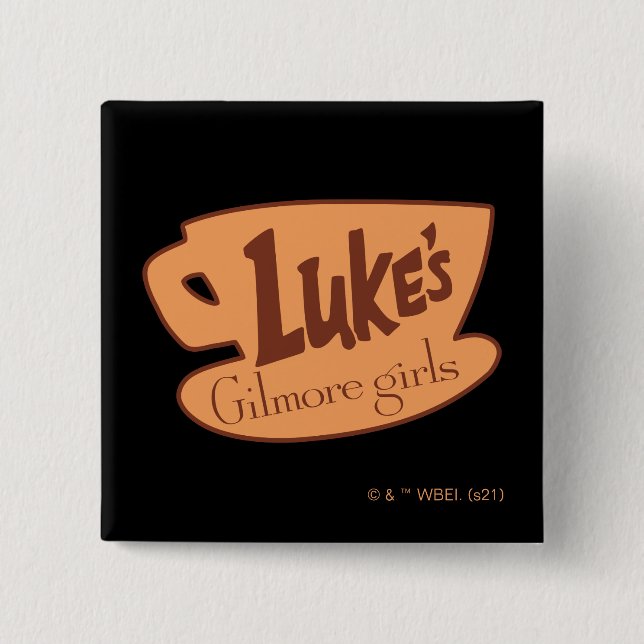 Chapa Cuadrada Chicas Gilmore | Logo de Luke's Diner (Anverso)