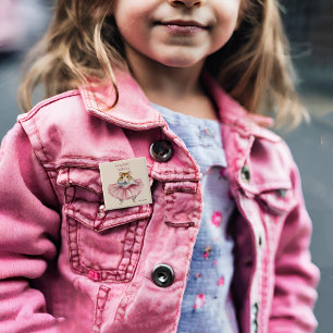 Chapa Cuadrada Chicas personalizados Ballerina Hamster Cumpleaños