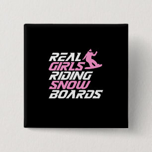Chapa Cuadrada Chicas reales montando tablas de nieve