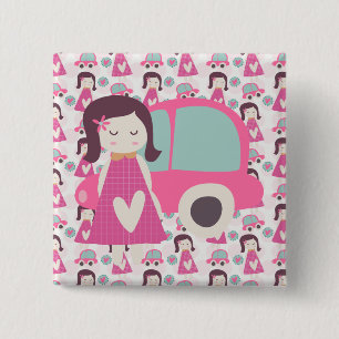 Chapa Cuadrada Chicas yendo a lugares