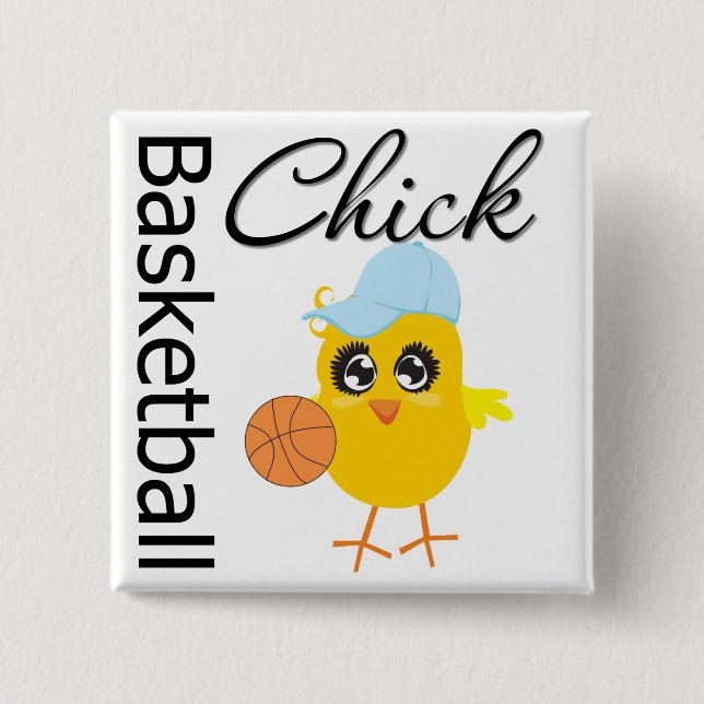 Chapa Cuadrada Chick de básquetbol (Anverso)
