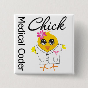 Chapa Cuadrada Chick de código médico