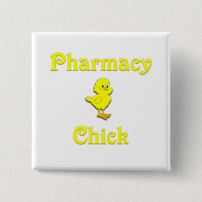 Chapa Cuadrada Chick de farmacia (Anverso)