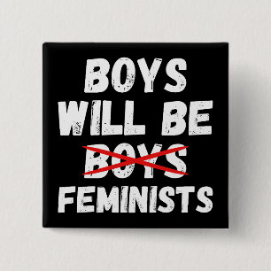 Chapa Cuadrada Chico Feminista - Los chicos serán feministas II